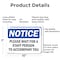 Signmission Please Wait For A Staff Person To Accompany You OSHA Notice Sign, Aluminum, 10in W x 7in L, 2PK OS-2PACK-NS-A-710-L-17638 - alternate 3